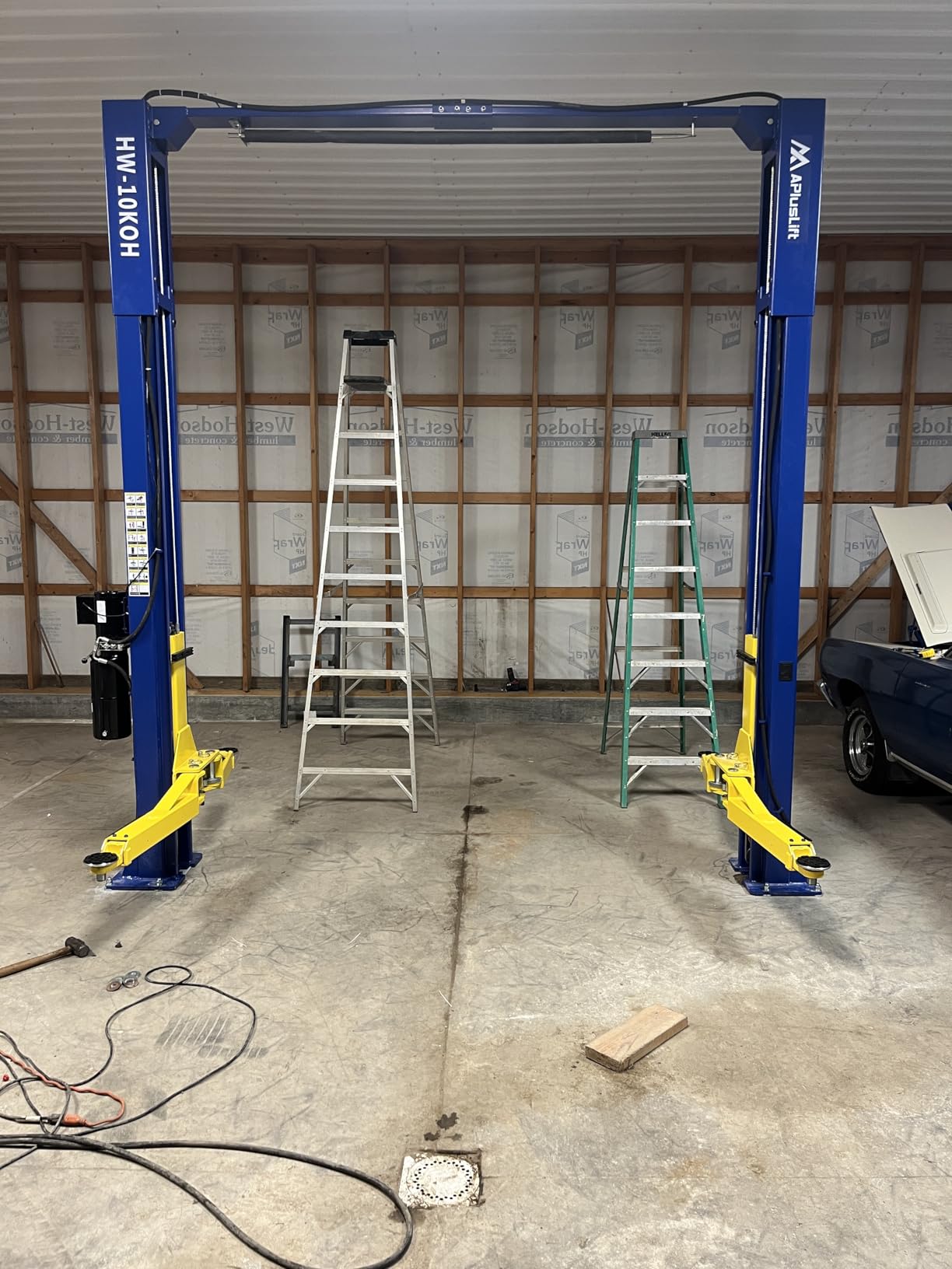 APlusLift HW-10KOH-A 10000 LB 2-Post Overhead Heavy Duty Car Lift with 3 Year Warranty photo review